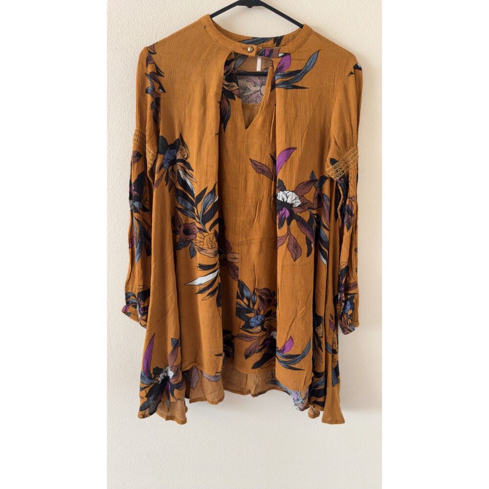 Free People Tree Swing Tunic Dress - Mustard Yellow (XS)